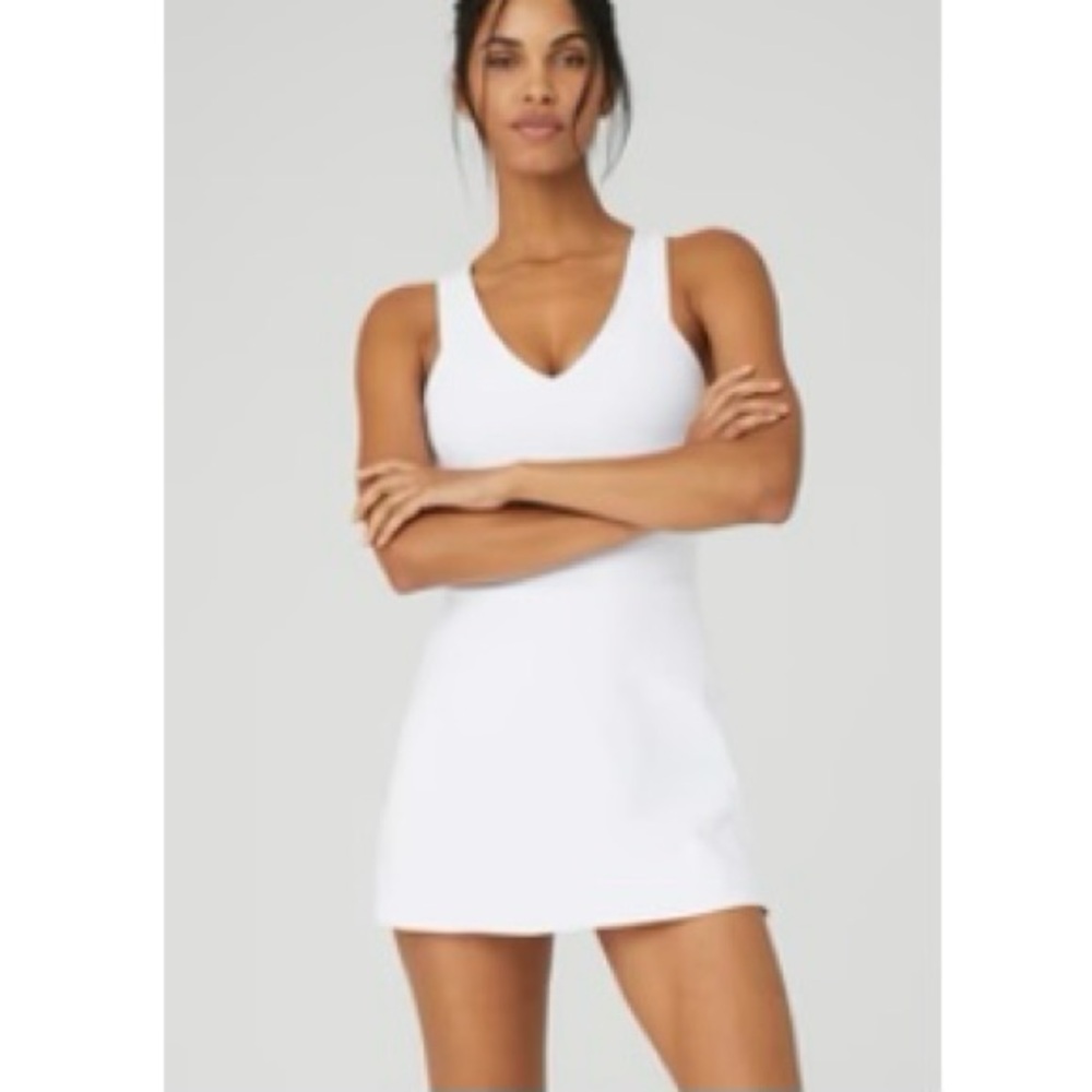 White Sleeveless Mini Dress
